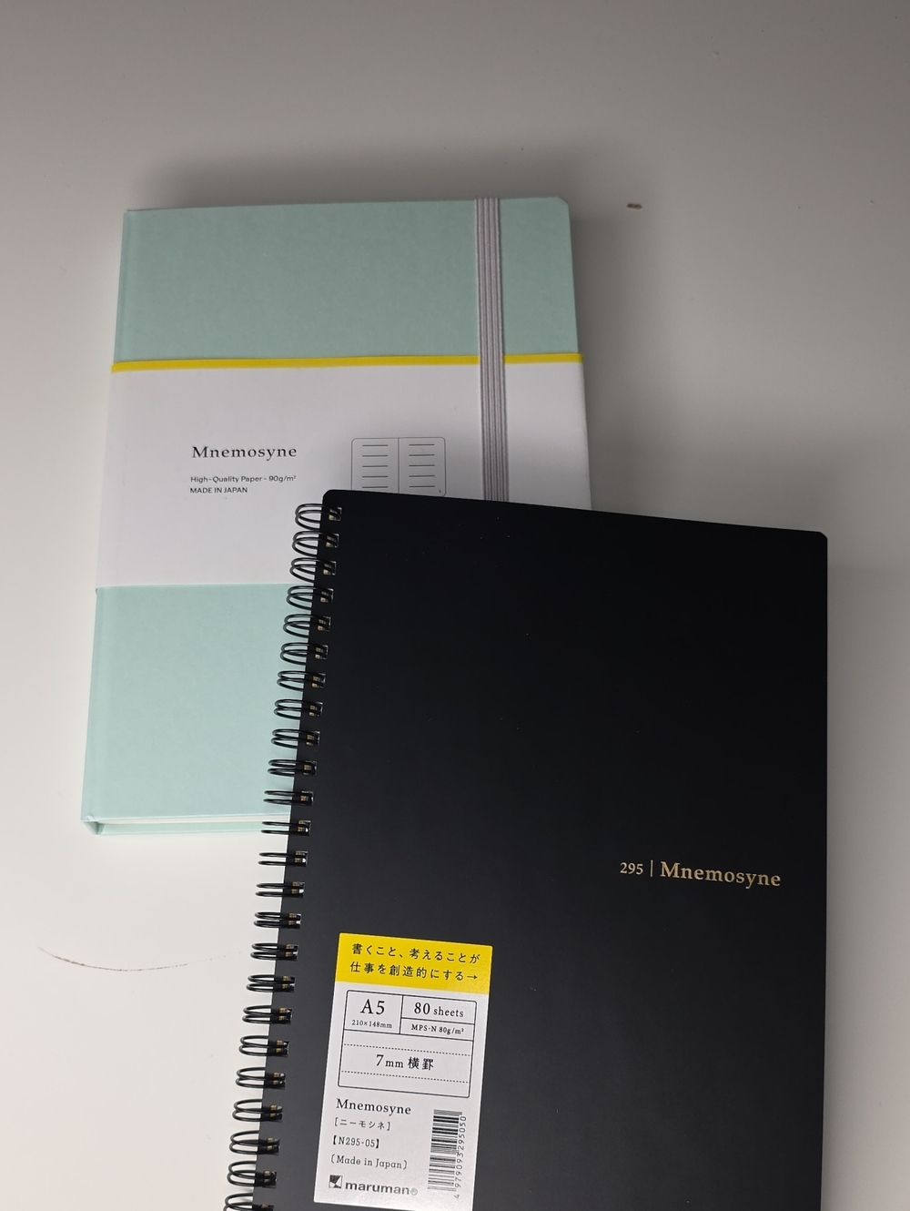 361 - Maruman Mnemosyne A5  Black Spiral Notebook And Hardback Journal In Mint